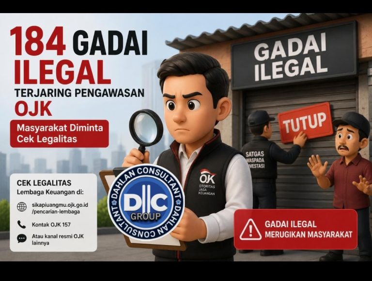 184 Gadai Ilegal Terjaring Pengawasan OJK, Masyarakat Diminta Cek Legalitas