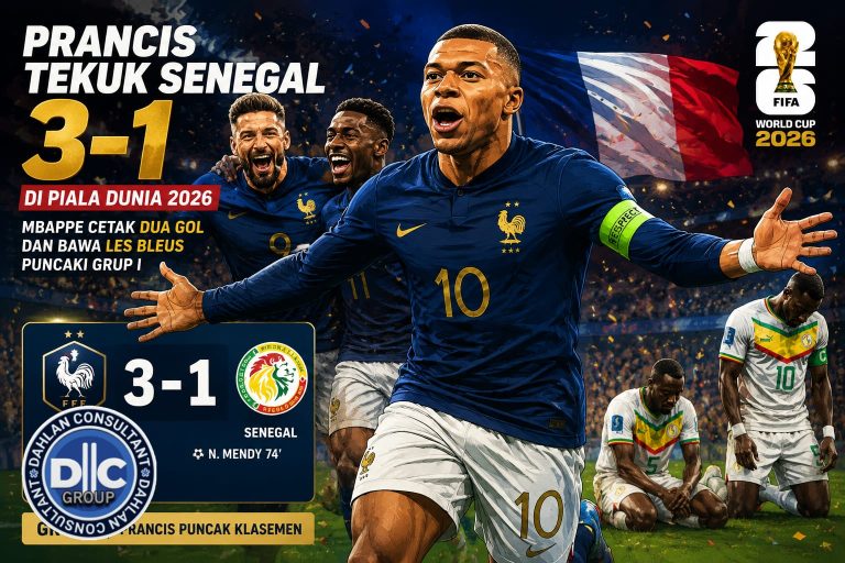 Prancis Tekuk Senegal 3-1 di Piala Dunia 2026, Mbappe Cetak Dua Gol dan Bawa Les Bleus Puncaki Grup I