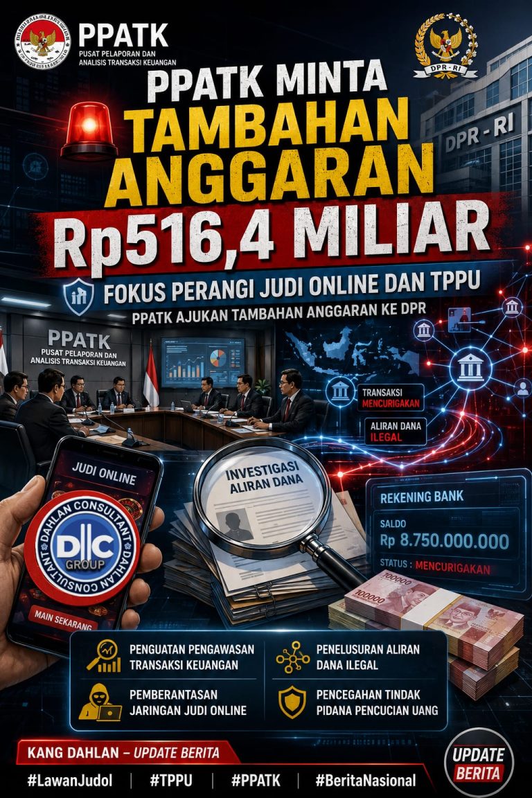 Fokus Perangi Judol dan TPPU, PPATK Minta Tambahan Anggaran Rp516,4 Miliar ke DPR