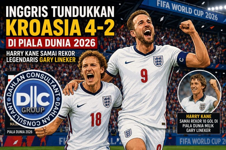 Inggris Tundukkan Kroasia 4-2 di Piala Dunia 2026, Harry Kane Samai Rekor Legendaris Gary Lineker