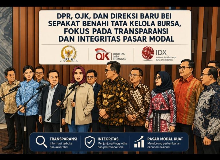 DPR, OJK, dan Direksi Baru BEI Sepakat Benahi Tata Kelola Bursa, Fokus pada Transparansi dan Integritas Pasar Modal