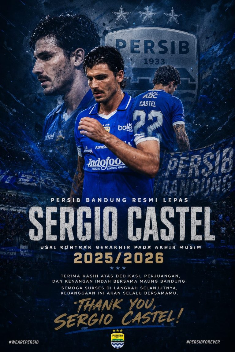 Persib Bandung Resmi Lepas Sergio Castel Usai Kontrak Berakhir pada Akhir Musim 2025/2026