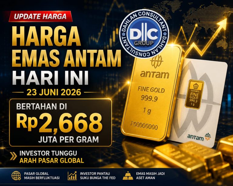Harga Emas Antam Hari Ini 23 Juni 2026 Bertahan di Rp2,668 Juta per Gram, Investor Tunggu Arah Pasar Global