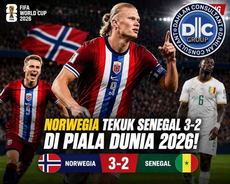 Norwegia Tekuk Senegal 3-2 di Piala Dunia 2026, Erling Haaland Cetak Dua Gol