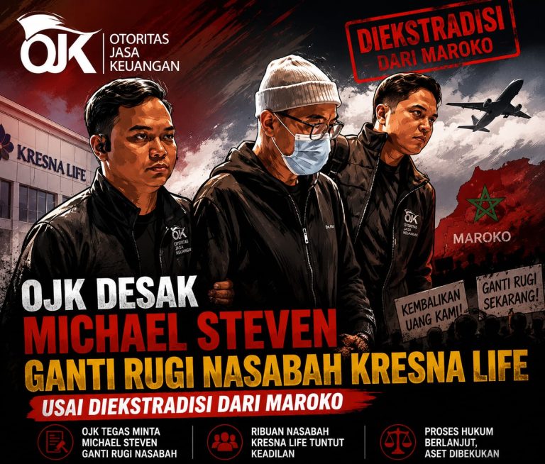 OJK Desak Michael Steven Ganti Rugi Nasabah Kresna Life Usai Diekstradisi dari Maroko